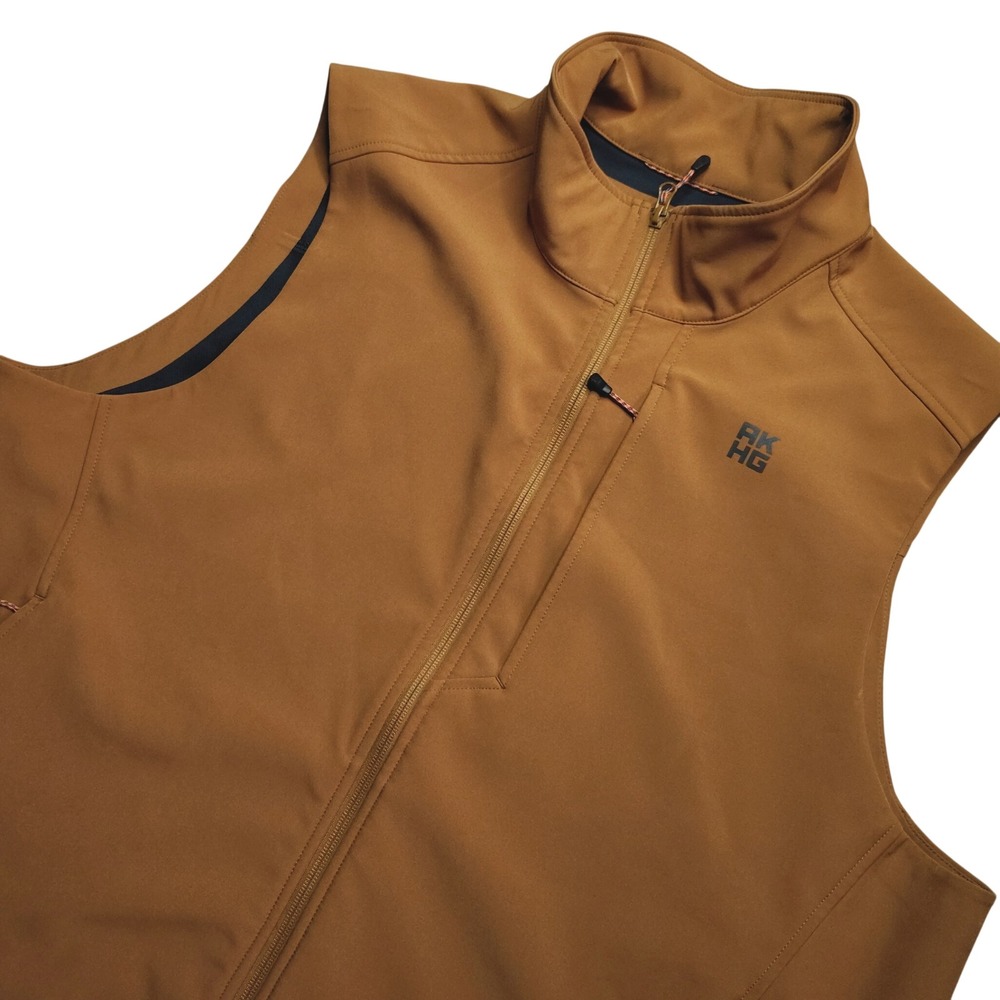 Alaskan Hardgear Free Clime Vest Mens XL Burnt Orange Softshell Full Zip Utility